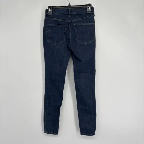 Free People Women's High-Rise Busted Skinny Jeans Dark Blue Size 26, $78 NWT - Picture 3 of 4